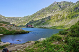 Balea Lake, on the Transfagarasan Road, Sibiu County, Romania